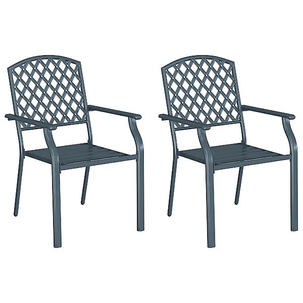 vidaXL Gartenstuhl Gartenstühle 2 Stk. Stapelbar günstig online kaufen