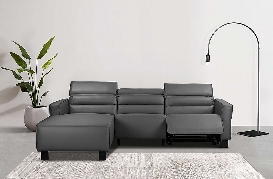 Home affaire Ecksofa Carpari, L-Form, 263 cm, manuelle o. elektrische Relax günstig online kaufen