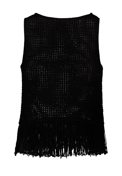 Zero Strickpullover "zero Damen Stricktop mit Fransen", (1 tlg.), Lochmuste günstig online kaufen