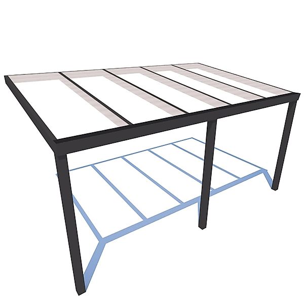 Schweng Terrassenüberdachung S350 in Anthrazit mit Polycarbonat in Klar ode günstig online kaufen