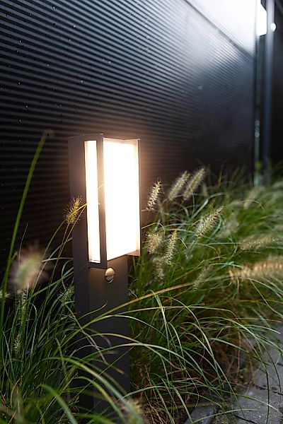LED-Wegeleuchte Qubo anthrazit, Bewegungsmelder günstig online kaufen