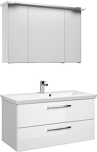 Saphir Badmöbel-Set »Trentino 2-tlg Mineralmarmor-Waschtisch, Spiegelschran günstig online kaufen