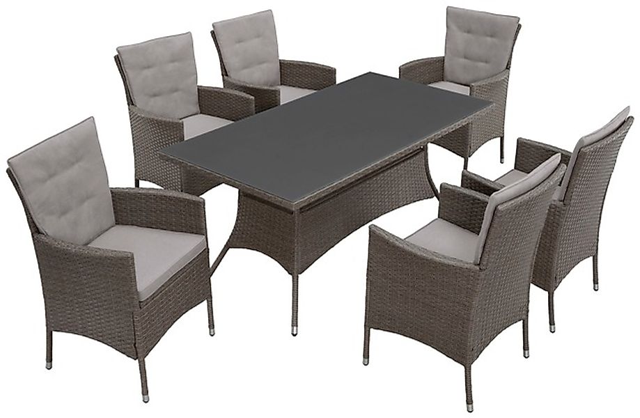 KONIFERA Garten-Essgruppe »Mailand« Set, 6x Sessel, 6x Sitzauflagen, 6x Rüc günstig online kaufen