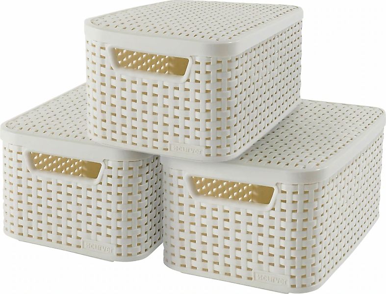 Curver Organizer "STYLE Box S", (Set, 3 St.), Aufbewahrungsbox, creme günstig online kaufen