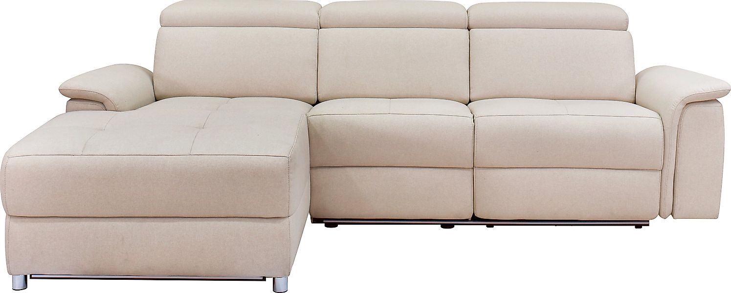Home affaire Ecksofa "Pareli, L-Form, 259cm,m. Recamiere, Echtleder, Kunstl günstig online kaufen