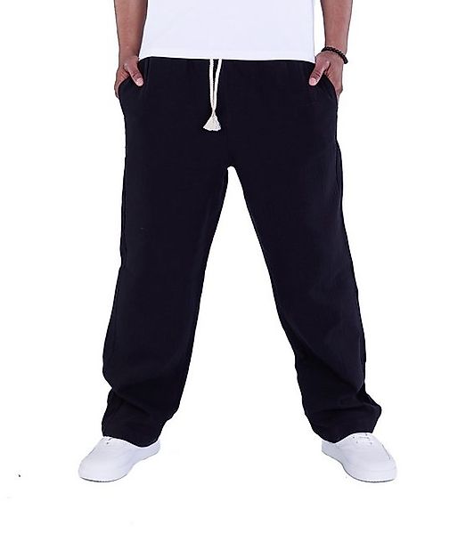 Denim Distriqt Stoffhose Musselin Herren Sommerhose (Leinenoptik) Schwarz X günstig online kaufen