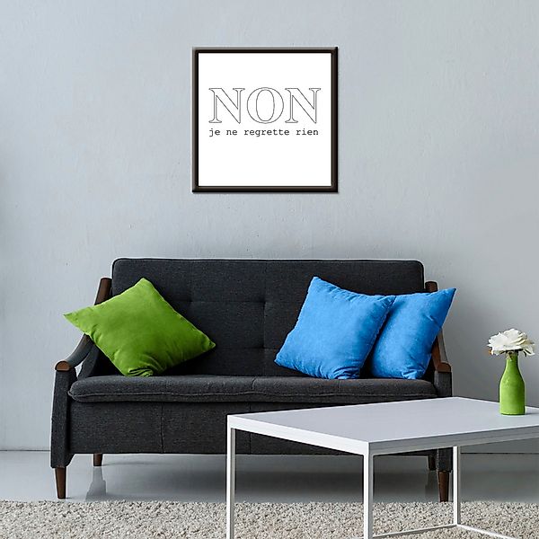 Artland Wandbild »Nein, ich bereue nichts«, Sprüche & Texte, (1 St.) günstig online kaufen