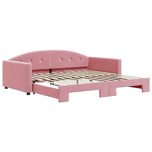 vidaXL Bett Tagesbett Ausziehbar Rosa 100x200 günstig online kaufen