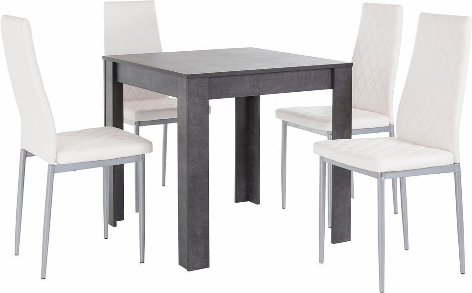 INOSIGN Essgruppe Set, 5 Stk. tlg. mit Tisch in schieferfarben, Breite 80 c günstig online kaufen