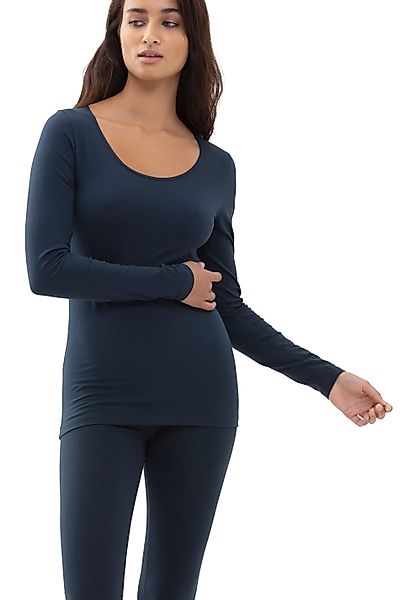 Mey Langarmshirt "COTTON PURE", Tiefer Rundhalsausschnitt günstig online kaufen