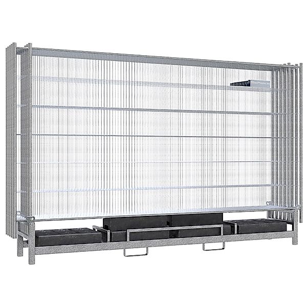 Schake Bauzaun-Set Fußplatten Twinpalette Mobilzaun Light Feuerverzinkt 10 günstig online kaufen