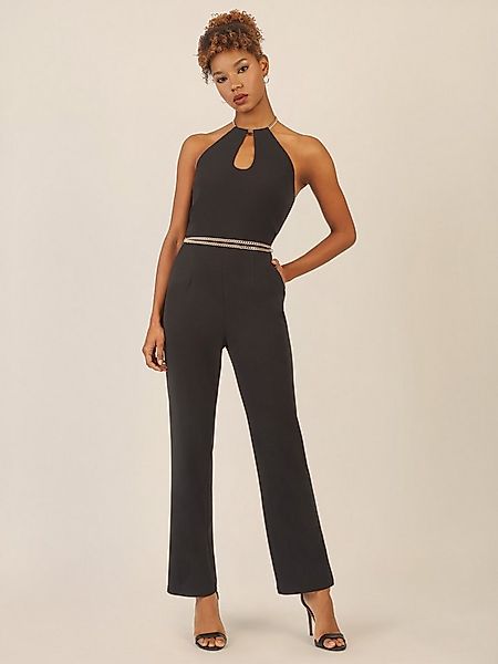 Apart Jumpsuit mit Gold-Details und Neckholder günstig online kaufen