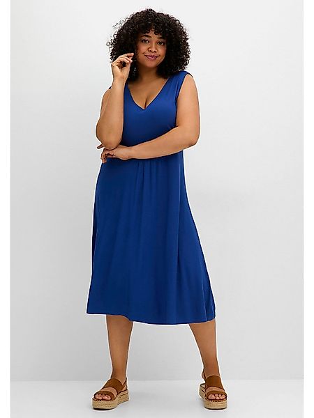 Sheego Jerseykleid Große Größen mit Raffung günstig online kaufen