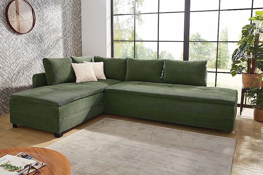 Jockenhöfer Gruppe Ecksofa Madrid L-Form, B: 306 cm, Liegefl. 180x200 cm, D günstig online kaufen