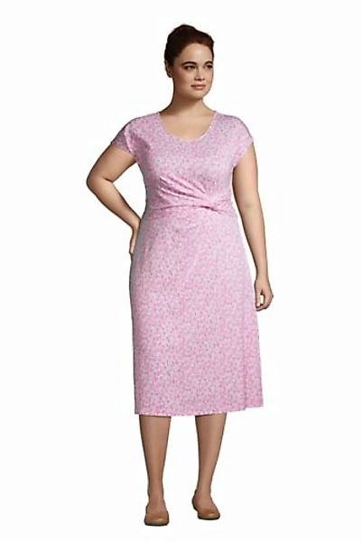 Jersey-Wickelkleid in großen Größen, Damen, Größe: 56-58 Plusgrößen, Pink, günstig online kaufen