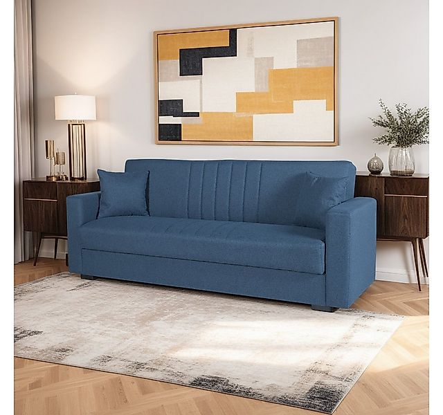 Pointhome Sofa 3-Sitzer Bettfunktion und Bettkasten Sofas für Wohnzimmer günstig online kaufen
