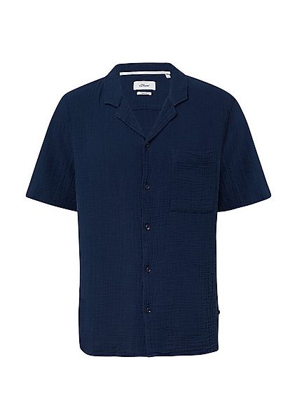 s.Oliver Kurzarmhemd Hemd Resort Fit: Luftiges Kurzarmhemd aus Musselin günstig online kaufen