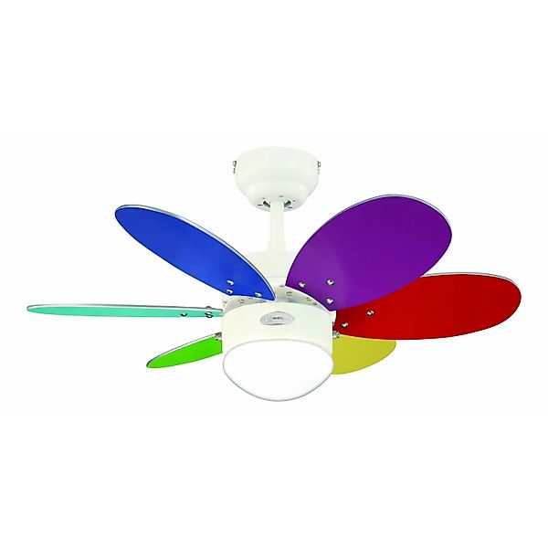 WESTINGHOUSE Deckenventilator Turbo II Bunt 76 cm mit Beleuchtung und Zugke günstig online kaufen