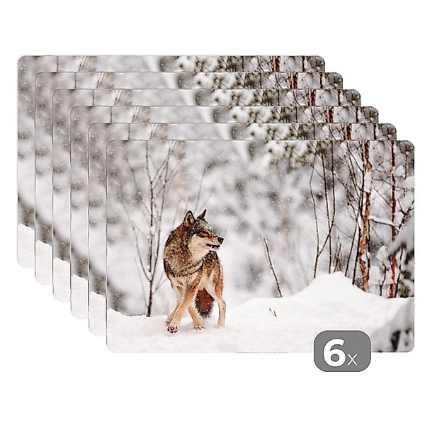 MuchoWow Platzset Wolf - Winter - günstig online kaufen