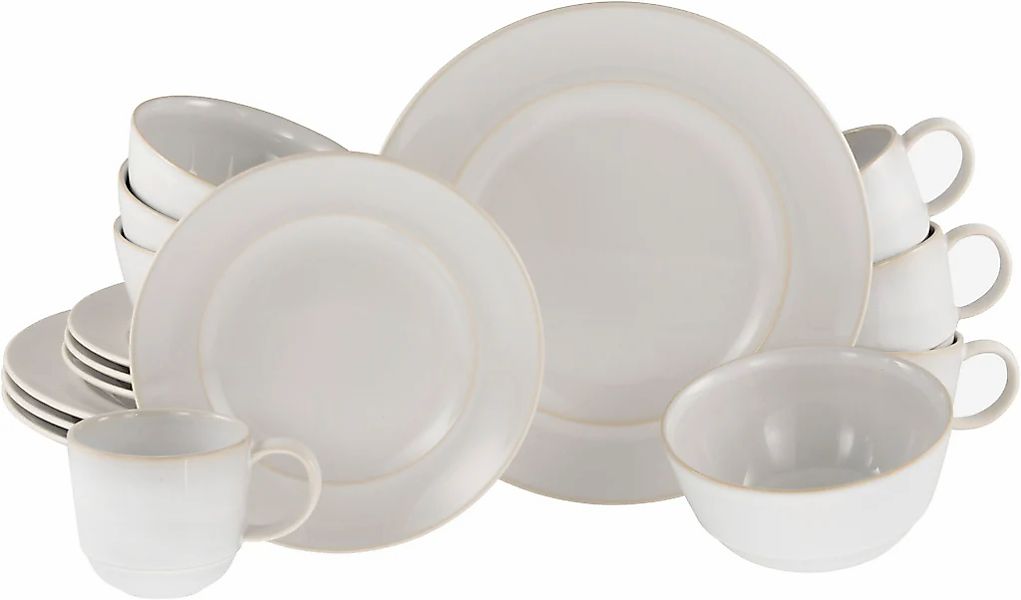 CreaTable Kombiservice "Geschirr-Set Antique" Service, weiß, Trendfarbe Off günstig online kaufen