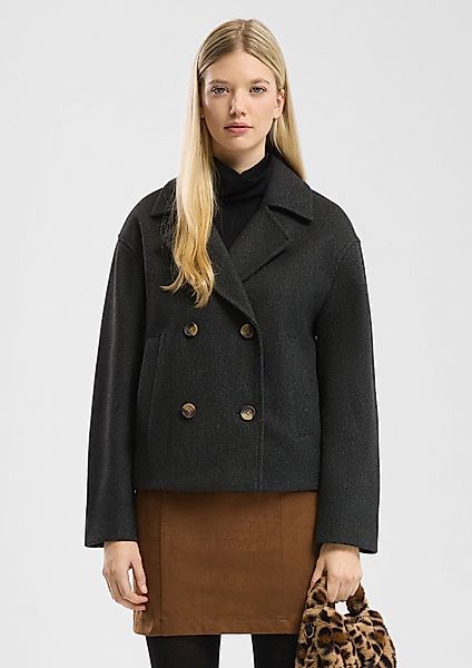 QS Outdoorjacke Cabanjacke in Wolloptik günstig online kaufen