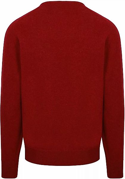 William Lockie V-Auschnitt Pullover Lammwolle Bordeaux  - Größe XXL günstig online kaufen