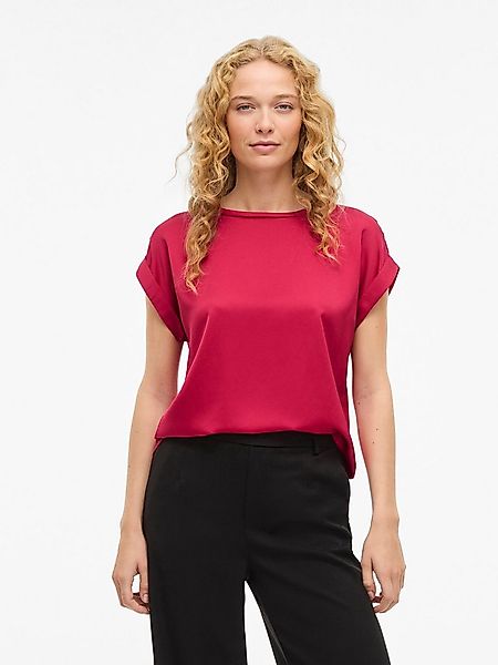 Vila Kurzarmshirt VIELLETTE S/S SATIN TOP - NOOS Kunstfaser, regular fit günstig online kaufen