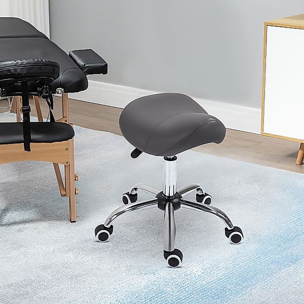 HOMCOM Rollsitz Höhenverstellbarer Salonhocker Drehhocker mit günstig online kaufen