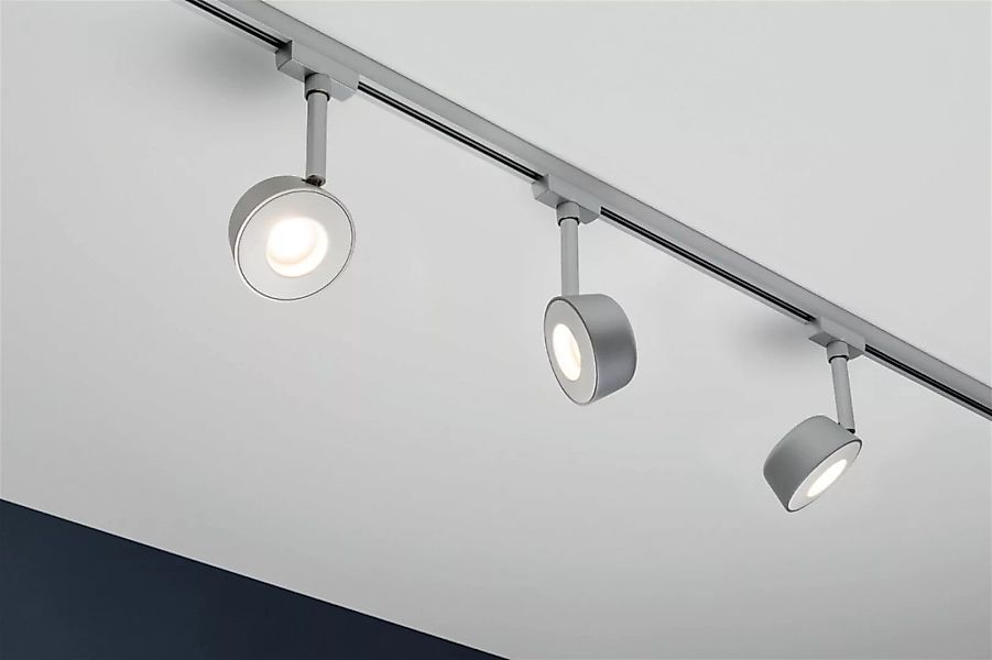 URail System LED Spot Pellet, dimmbar, chrom, 1-flammig günstig online kaufen