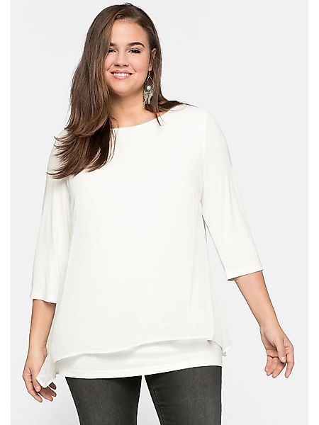 Sheego Blusenshirt Große Größen in leichter günstig online kaufen