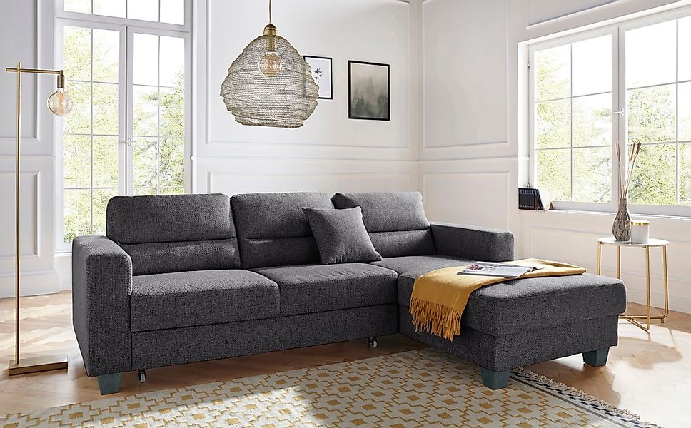 TRENDMANUFAKTUR Ecksofa "Chamber, zeitlos & modern, hoher Sitzkomfort, Brei günstig online kaufen