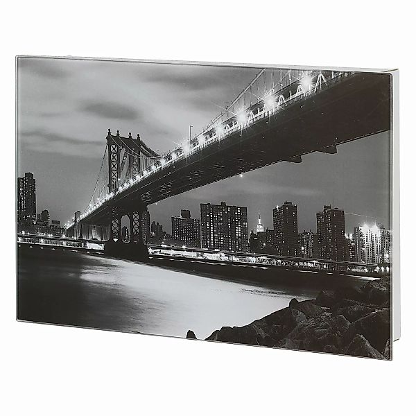 WENKO Schlüsselkasten Manhattan Bridge, magnetisch, 30 x 20 cm silber günstig online kaufen