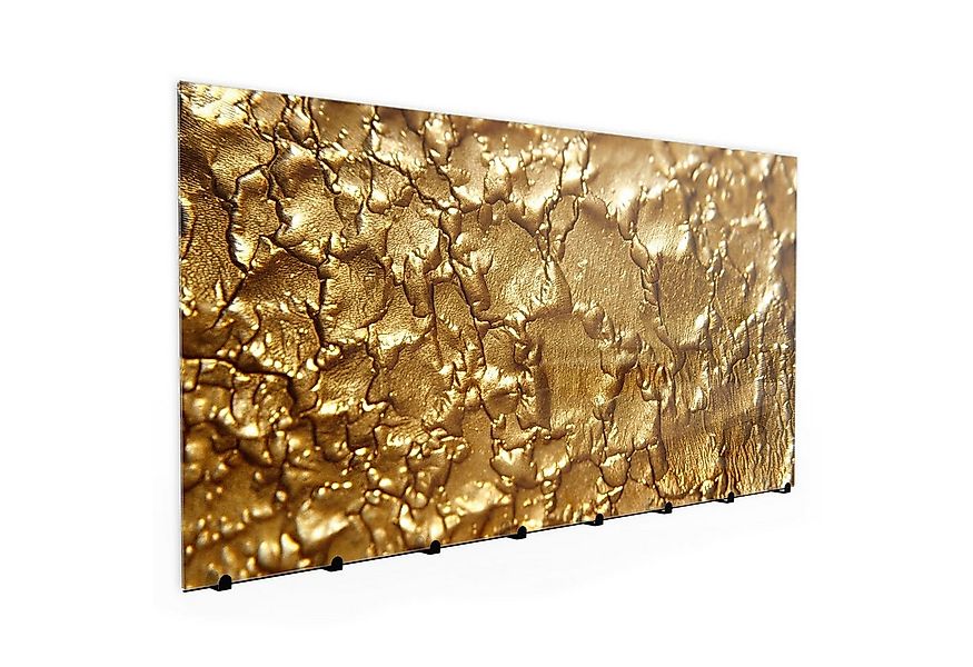 Primedeco Garderobenpaneel Kleiderhaken aus Glas Goldene Struktur (1 St., I günstig online kaufen
