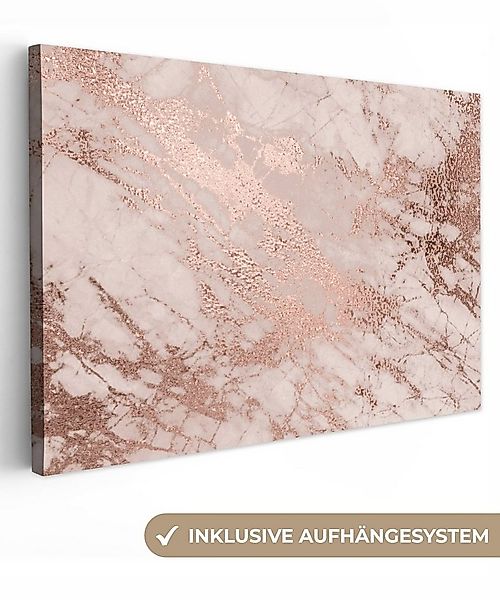 OneMillionCanvasses® Leinwandbild Marmor - Rosa - Luxus - Marmoroptik - Gli günstig online kaufen