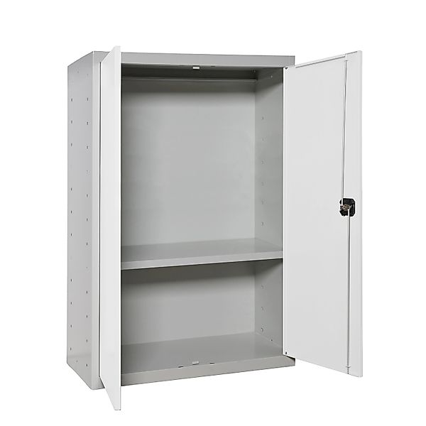 PROREGAL Stahlschrank AMEGO HxBxT 90 x 80 x 40 cm 1x Fachboden Weiß-Grau Me günstig online kaufen
