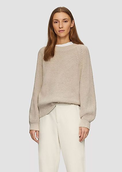 s.Oliver Strickpullover Casual (1-tlg) Rippstrick, Raglanärmel, günstig online kaufen