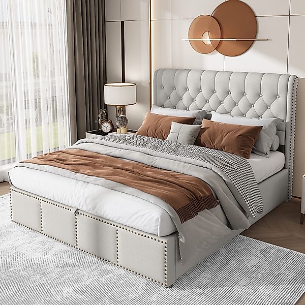 STILVORA Polsterbett 140x200 Bettgestell Funktionsbett Jugendbett günstig online kaufen