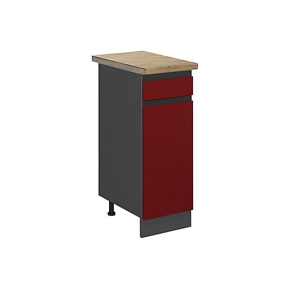 Vicco Küchenunterschrank R-Line Schubladenschrank für die Küche Rot/Anthraz günstig online kaufen