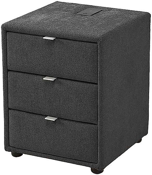 Jockenhöfer Gruppe Nachtkonsole "Lissy mit 3 Schubladen" mit induktiver Lad günstig online kaufen