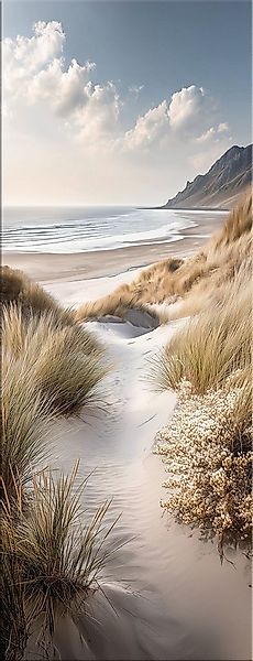 artissimo Glasbild Glasbild 30x80cm Strandmotiv Dünenweg am Meer Wandbild H günstig online kaufen