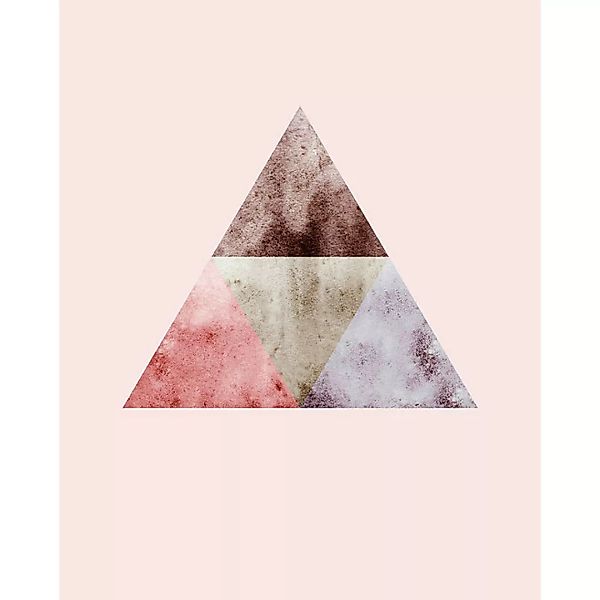 Komar Wandbild Triangles Top Red Abstrakt B/L: ca. 40x50 cm günstig online kaufen