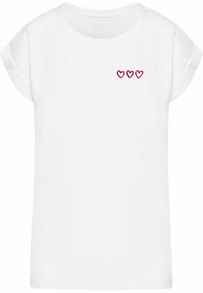 Miss Tee T-Shirt "Miss Tee Three In A Row Ladies Extended Shoulder Tee" 1 S günstig online kaufen