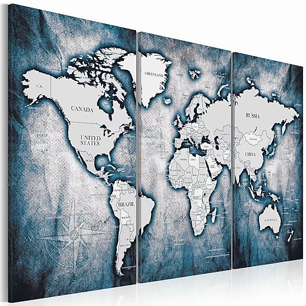 Wandbild - World Map: Ink Triptych günstig online kaufen