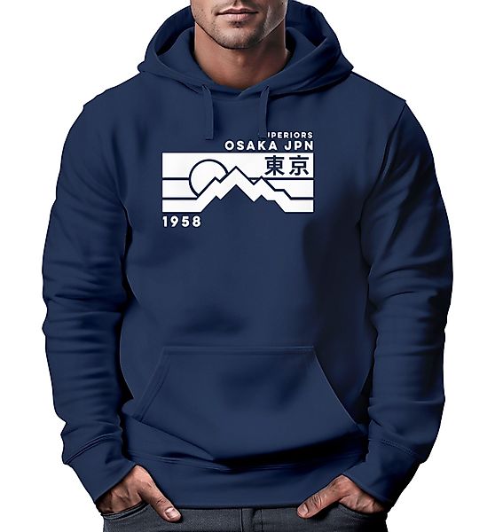 Neverless Hoodie Hoodie Herren Aufdruck Osaka günstig online kaufen