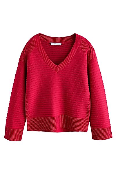 Next V-Ausschnitt-Pullover Gerippter Strickpullover mit V-Ausschnitt günstig online kaufen