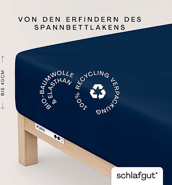 Schlafgut Spannbettlaken »PURE BOXSPRING in Gr. 90x200, 140x200 oder 180x20 günstig online kaufen