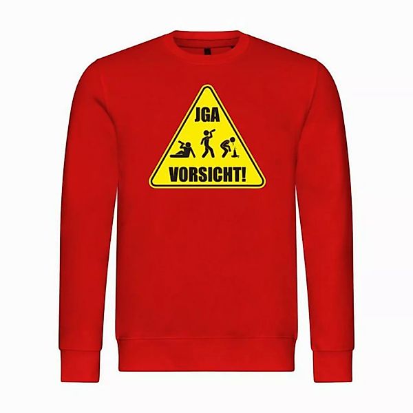 deinshirt Rundhalspullover Herren Sweatshirt Junggesellenabschied Vorsicht günstig online kaufen