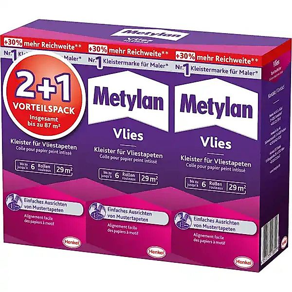 Metylan Kleister Metylan Vlieskleister, (Packung), Vliestapete,Mustertapete günstig online kaufen