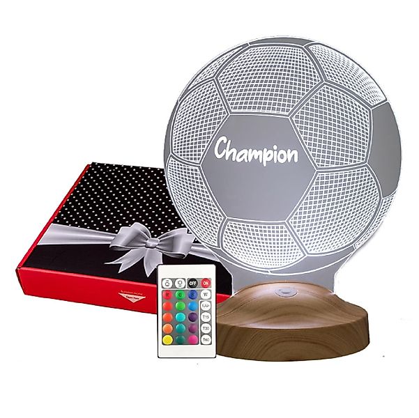 Geschenkelampe LED Nachttischlampe Fußball 3D Nachtlicht günstig online kaufen