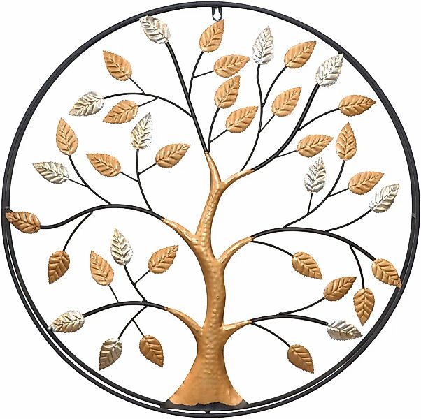 HOFMANN LIVING AND MORE Wanddekoobjekt "Wanddekoration" Baum aus Metall, mi günstig online kaufen